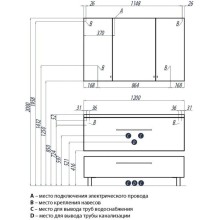 Зеркальный шкаф 120х75 см белый глянец Акватон Мадрид 1A113402MA010