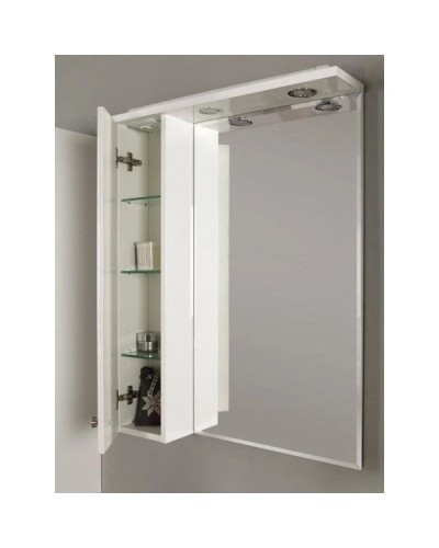 Зеркальный шкаф 60х85 см белый глянец L Акватон Лиана 1A162702LL01L