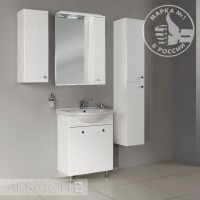 Зеркальный шкаф 60х85 см белый глянец R Акватон Лиана 1A162702LL01R