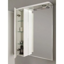 Зеркальный шкаф 65х85 см белый глянец L Акватон Лиана 1A166202LL01L