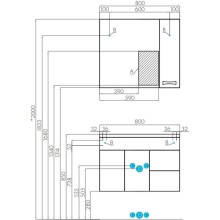 Зеркальный шкаф 80х86,8 см белый глянец R Акватон Диор 1A168002DR01R