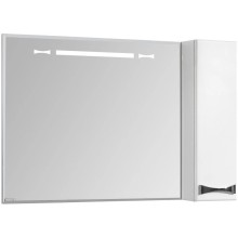 Зеркальный шкаф 100х86,8 см белый глянец R Акватон Диор 1A167902DR01R
