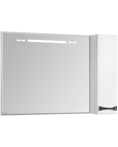 Зеркальный шкаф 100х86,8 см белый глянец R Акватон Диор 1A167902DR01R