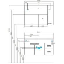 Зеркальный шкаф 100х86,8 см белый глянец R Акватон Диор 1A167902DR01R