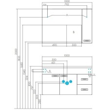 Зеркальный шкаф 100х86,8 см белый глянец R Акватон Диор 1A167902DR01R