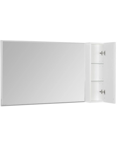Зеркальный шкаф 120х86,8 см белый глянец R Акватон Диор 1A110702DR01R