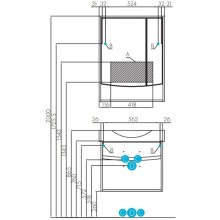 Зеркальный шкаф 65х85 см ясень коимбра Акватон Инфинити 1A197002IFSC0