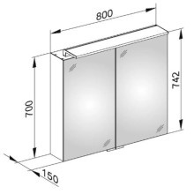 Зеркальный шкаф 80х74,2 см KEUCO Royal L1 13603171302