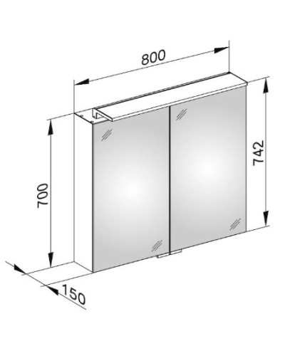 Зеркальный шкаф 80х74,2 см KEUCO Royal L1 13603171302