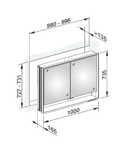 Зеркальный шкаф 100х73,5 см KEUCO Royal Lumos 14314171301