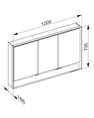 Зеркальный шкаф 120х73,5 см KEUCO Royal Lumos 14305171301