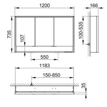Зеркальный шкаф 120х73,5 см KEUCO Royal Lumos 14305171301