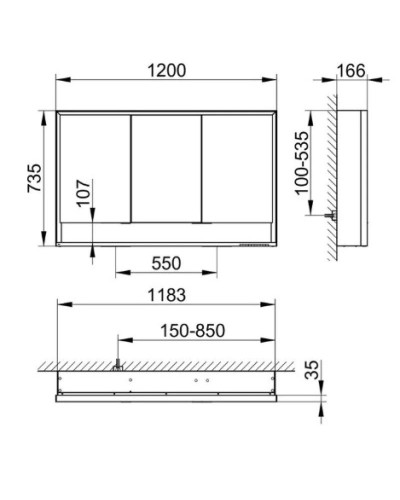 Зеркальный шкаф 120х73,5 см KEUCO Royal Lumos 14305171301