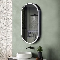 Зеркальный шкаф Abber Kontur 50 AG6339SWHB с подсветкой Черный