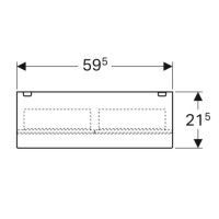Зеркальный шкаф 59,5х83 см дуб мистик Geberit Acanto 500.644.00.2