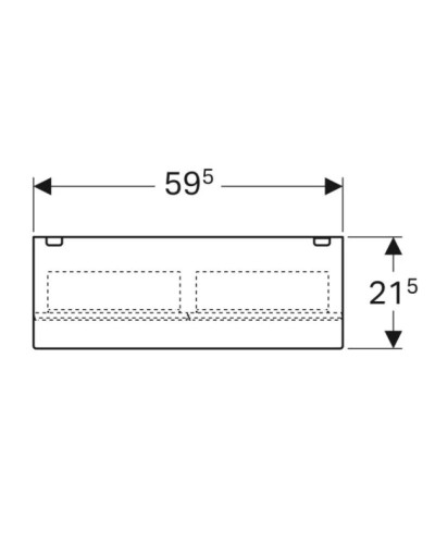 Зеркальный шкаф 59,5х83 см дуб мистик Geberit Acanto 500.644.00.2