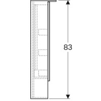 Зеркальный шкаф 59,5х83 см дуб мистик Geberit Acanto 500.644.00.2