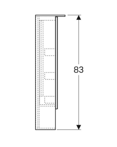 Зеркальный шкаф 59,5х83 см дуб мистик Geberit Acanto 500.644.00.2