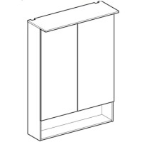 Зеркальный шкаф 59,5х83 см дуб мистик Geberit Acanto 500.644.00.2