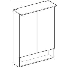 Зеркальный шкаф 59,5х83 см дуб мистик Geberit Acanto 500.644.00.2