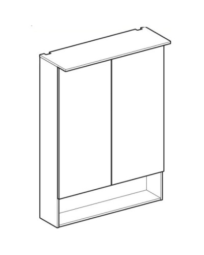Зеркальный шкаф 59,5х83 см дуб мистик Geberit Acanto 500.644.00.2
