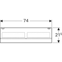 Зеркальный шкаф 74х83 см дуб мистик Geberit Acanto 500.645.00.2