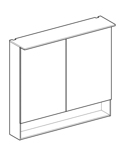 Зеркальный шкаф 74х83 см дуб мистик Geberit Acanto 500.645.00.2