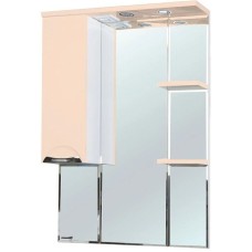 Зеркальный шкаф 75х100 см бежевый глянец/белый глянец L Bellezza Альфа 4618812002073