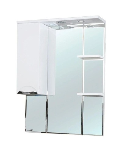 Зеркальный шкаф 75х100 см белый глянец L Bellezza Альфа 4618812002011