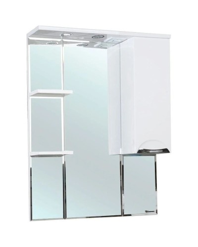 Зеркальный шкаф 75х100 см белый глянец R Bellezza Альфа 4618812001014