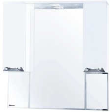 Зеркальный шкаф 90х100 см белый глянец Bellezza Альфа 618815000014