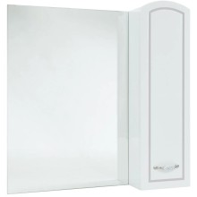 Зеркальный шкаф 78х80 см белый глянец серебряная патина R Bellezza Амелия 4610313001395