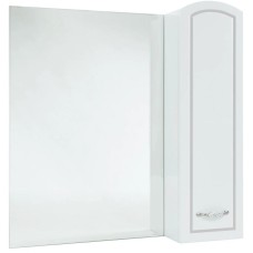 Зеркальный шкаф 78х80 см белый глянец серебряная патина R Bellezza Амелия 4610313001395