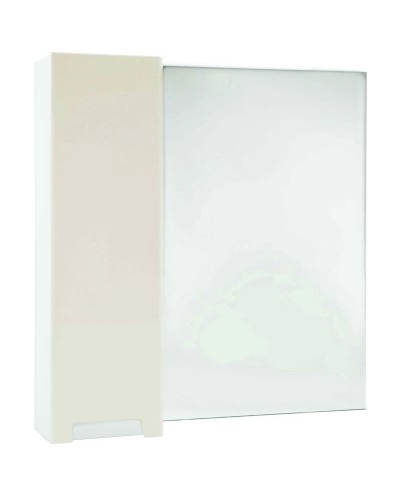 Зеркальный шкаф 88х80 см бежевый глянец/белый глянец L Bellezza Пегас 4610415002078