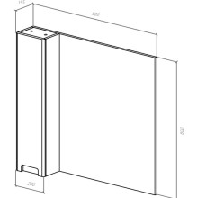 Зеркальный шкаф 88х80 см белый глянец L Bellezza Пегас 4610415002016