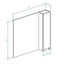 Зеркальный шкаф 88х80 см белый глянец R Bellezza Пегас 4610415001019