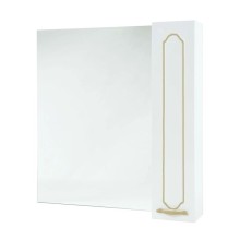 Зеркальный шкаф 74х80 см белый глянец золотая патина L/R Bellezza Тиффани 4610512000380