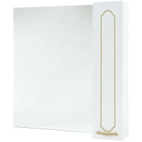 Зеркальный шкаф 84х80 см белый глянец золотая патина L/R Bellezza Тиффани 4610514000388