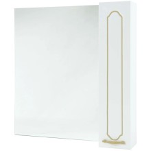 Зеркальный шкаф 84х80 см белый глянец золотая патина L/R Bellezza Тиффани 4610514000388