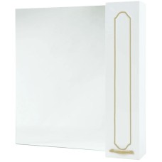 Зеркальный шкаф 84х80 см белый глянец золотая патина L/R Bellezza Тиффани 4610514000388