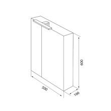 Зеркальный шкаф 50х60 см ясень шимо R IDDIS Mirro MIR5002i99
