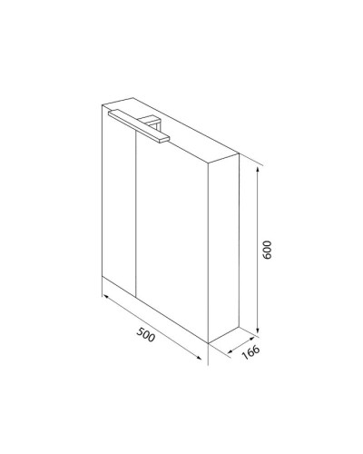 Зеркальный шкаф 50х60 см ясень шимо R IDDIS Mirro MIR5002i99