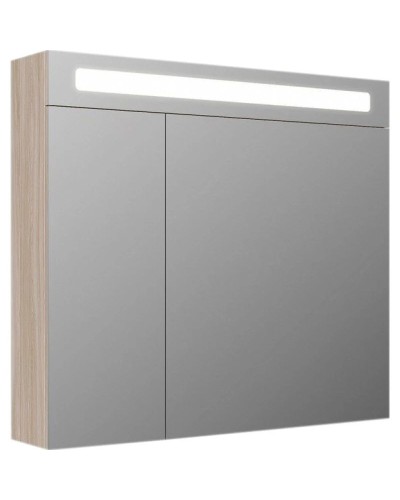 Зеркальный шкаф 80х70 см ясень шимо R IDDIS Mirro MIR80N2i99