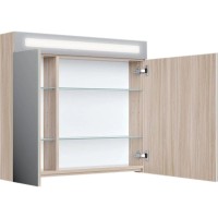 Зеркальный шкаф 80х70 см ясень шимо R IDDIS Mirro MIR80N2i99