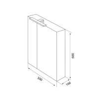 Зеркальный шкаф 50х60 см белый R IDDIS Mirro New NMIR502i99