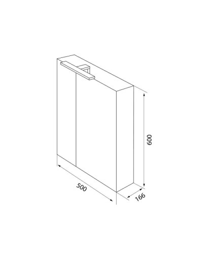 Зеркальный шкаф 50х60 см белый R IDDIS Mirro New NMIR502i99