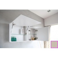 Зеркальный шкаф 100х50 см темно-серый глянец BelBagno BB1000PAC/TL