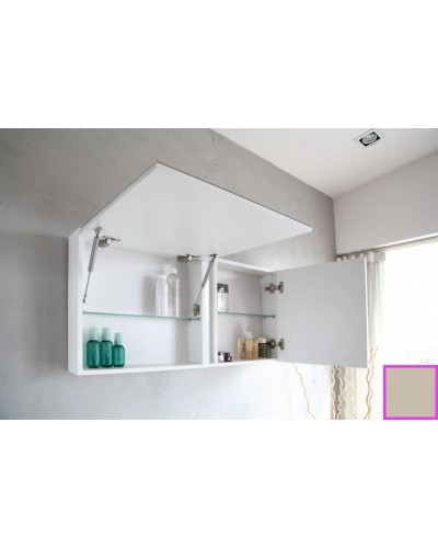 Зеркальный шкаф 100х50 см темно-серый глянец BelBagno BB1000PAC/TL