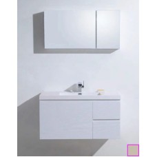 Зеркальный шкаф 100х50 см темно-серый глянец BelBagno BB1000PAC/TL