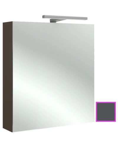 Зеркальный шкаф левосторонний серый антрацит 60х65 см Jacob Delafon Odeon Up EB795GRU-442